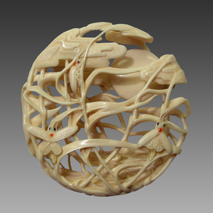 Moon,reeds and fireflies3